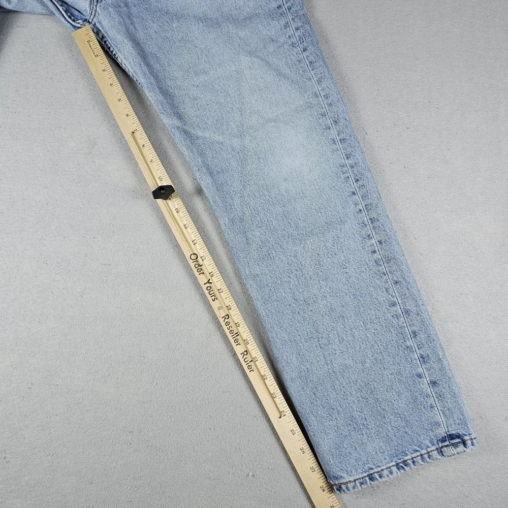 VTG Levis 501 Button Fly Jeans Mens 34x30 Blue Light Stone Wash Straight Fit Y2K